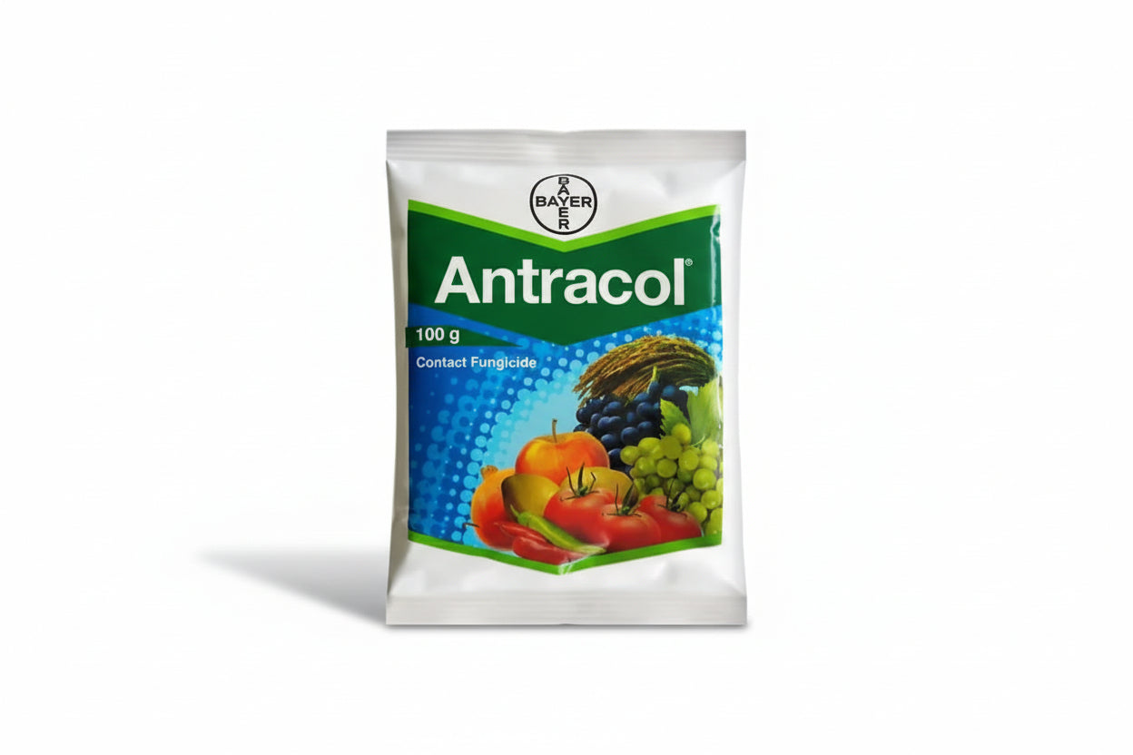 Bayer Antracol Fungicide with Propineb for effective control of leaf spot, blight and fungal diseases in vegetable and fruit crops with protective action