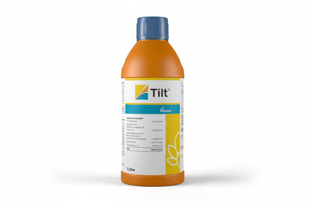 Crystal Tilt Fungicide with Propiconazole for effective control of rust, leaf spot, sheath blight and powdery mildew diseases in wheat, rice and other crops with systemic action