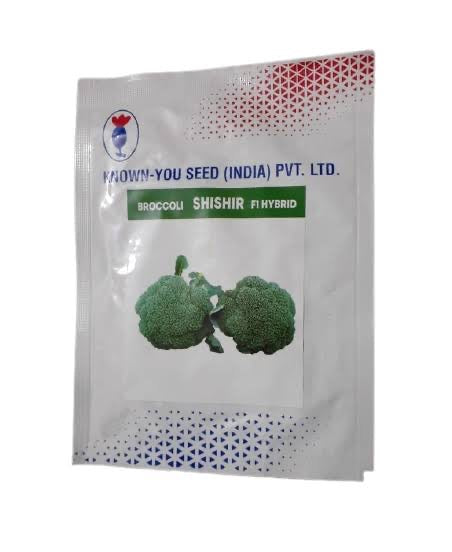 Known You Seed Shishir broccoli seeds 10gm high yield dark green compact head variety for farming and kitchen gardening India