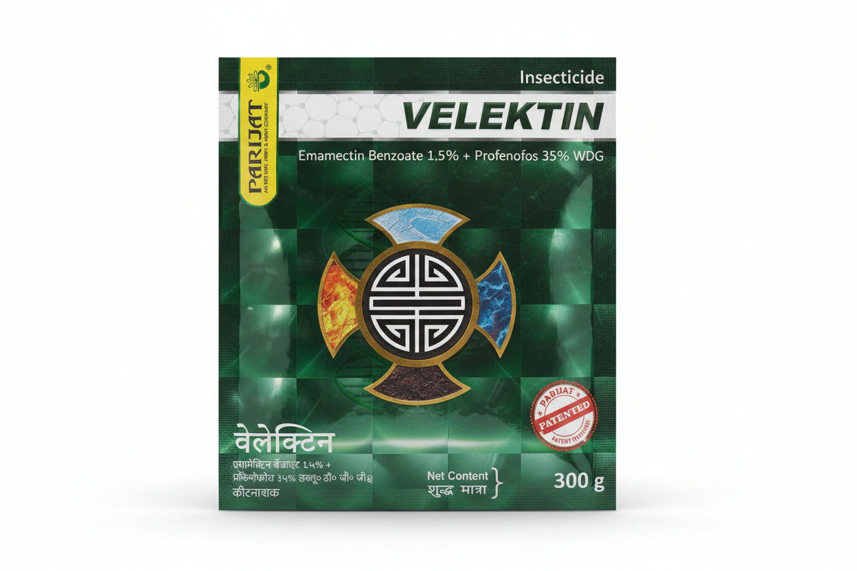 Parijat Velektin Insecticide for effective control of sucking and chewing pests in agricultural crops
