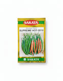 Sakata Supreme Hot 2010 F1 hybrid chilli seeds extra spicy high yield green mirchi variety for commercial farming India