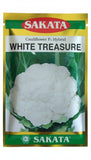 Sakata White Treasure F1 hybrid cauliflower seeds producing snow white compact curds high yield gobhi seeds for farming and gardening