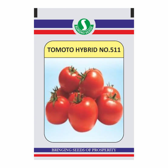 Sungro Hybrid Tomato 511 seeds high yield round red tomato variety for commercial farming India
