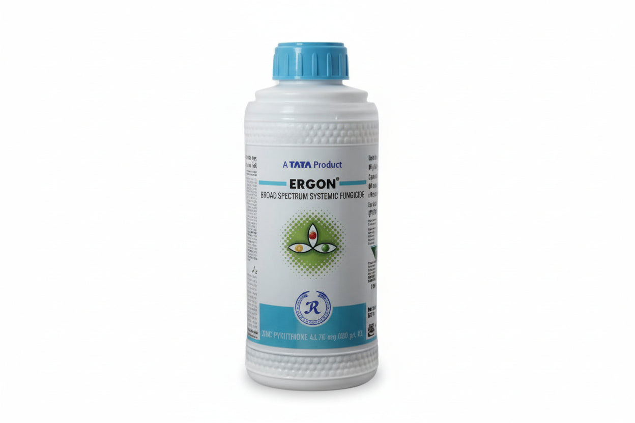 TATA Ergon Fungicide with Azoxystrobin for effective control of sheath blight, blast and other fungal diseases in rice and vegetable crops with systemic action