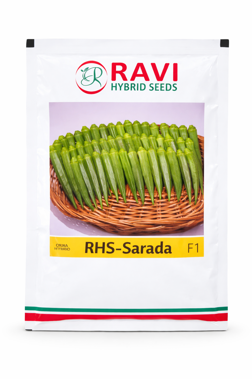 RHS Sarada F1 Hybrid Okra Seeds Close View Ravi Hybrid Seeds