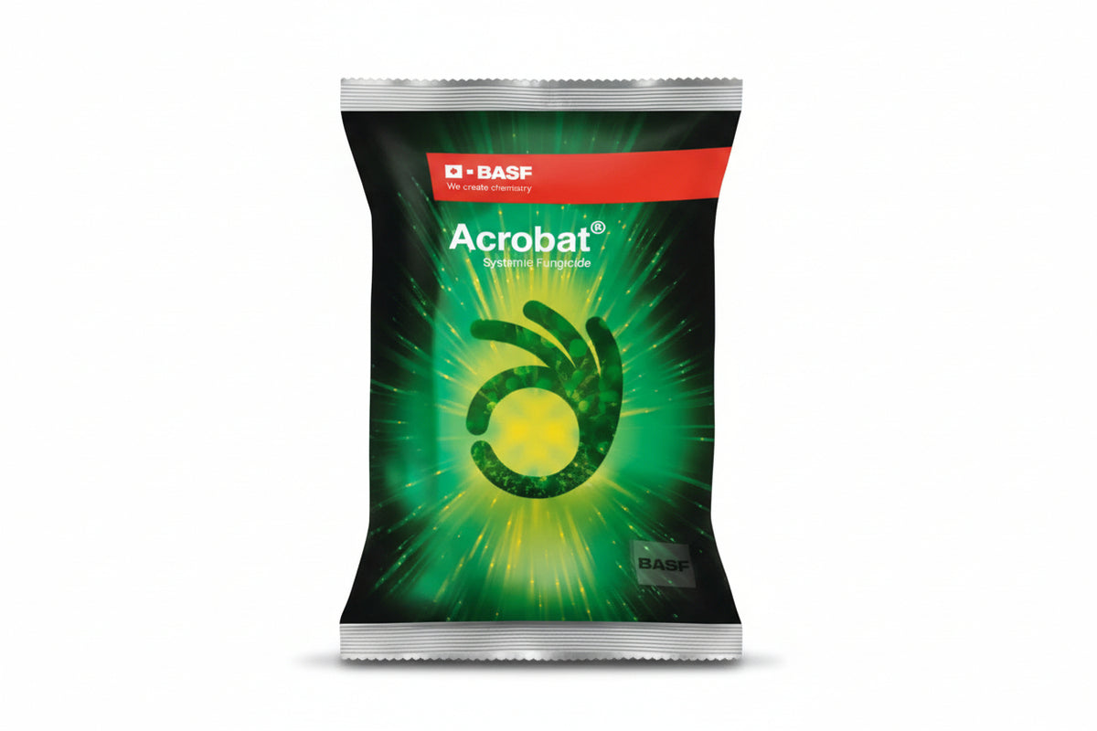 BASF Acrobat Fungicide with Dimethomorph and Mancozeb for effective control of downy mildew and late blight in vegetable and potato crops with dual action protection