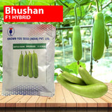 Bhushan F1 hybrid bottle gourd seeds 10gm high yield lauki seeds for farming in India