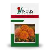 ndus Tennis Ball Orange Marigold seeds high yield hybrid deep orange ball shaped genda flower seeds for farming and home gardening