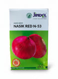 Jindal Nasik Red N-53 onion seeds high yield medium red flat oval onion seeds for farming and home gardening