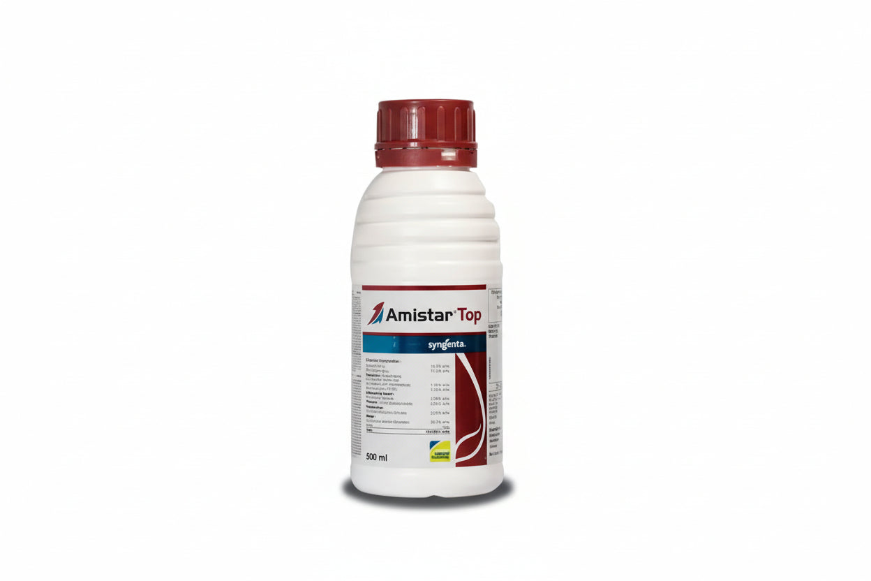 Syngenta Amistar Top Fungicide with Azoxystrobin and Difenoconazole for effective control of powdery mildew, leaf spot and fungal diseases in crops