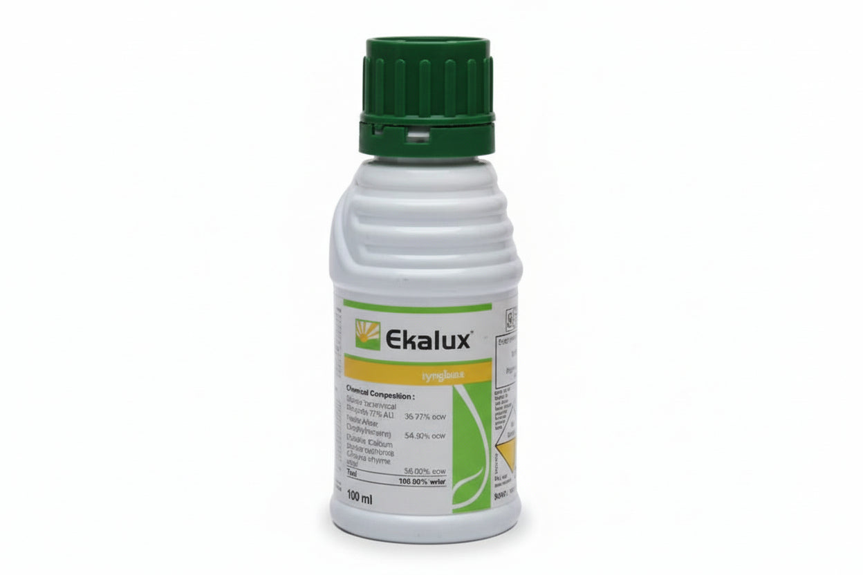 Syngenta Ekalux Insecticide containing Quinalphos 25% EC for broad-spectrum control of chewing and sucking insect pests in agricultural crops.